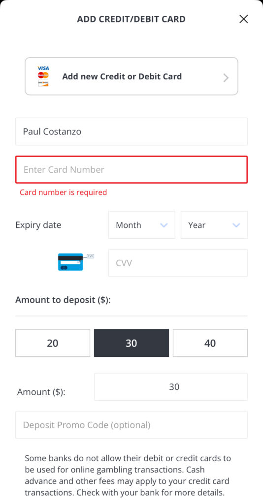 Visa betting apps Caesars