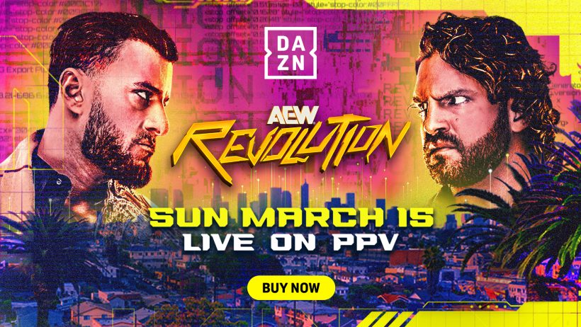 MJF and Hangman Page stare down ahead of their AEW Revolution 2026 match.