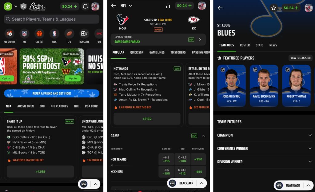 DraftKings Missouri App Review Screenshots
