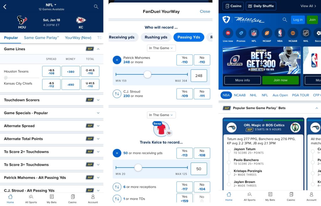 FanDuel Missouri app screenshots