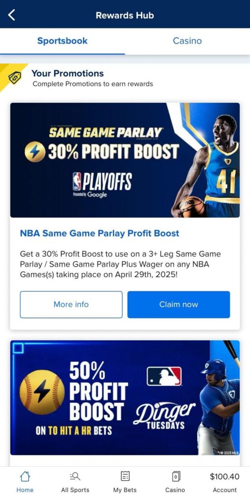 fanduel sportsbook app odds boosts