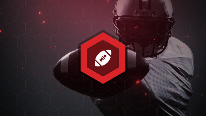 NFL football betting icon on football image