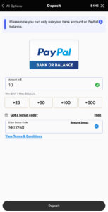 PayPal betting sites BetMGM