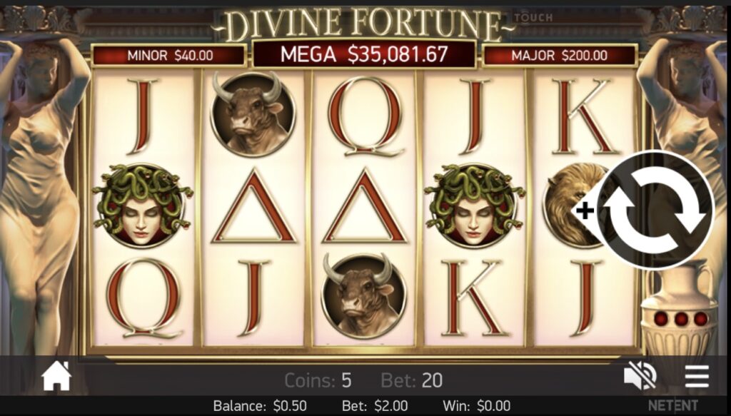 Progressive Slot Divine Fortune jackpot