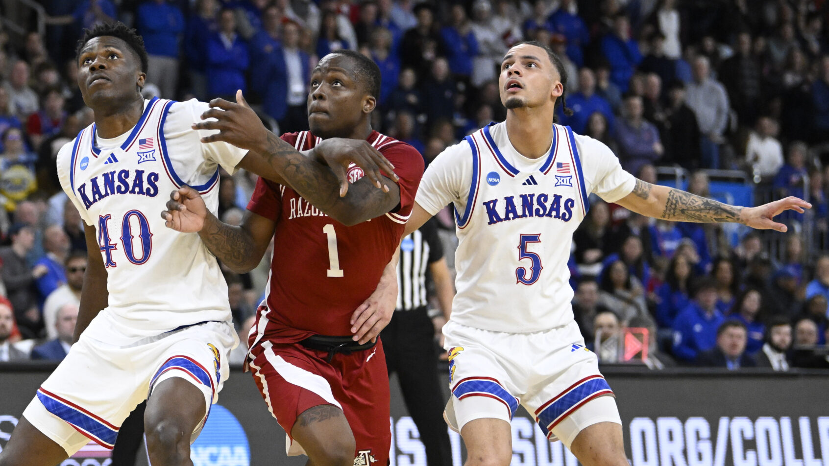 NCAA Basketball: NCAA Tournament First Round-Arkansas at Kansas